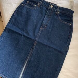 Aritzia 90s Pencil Midi Denim Skirt
